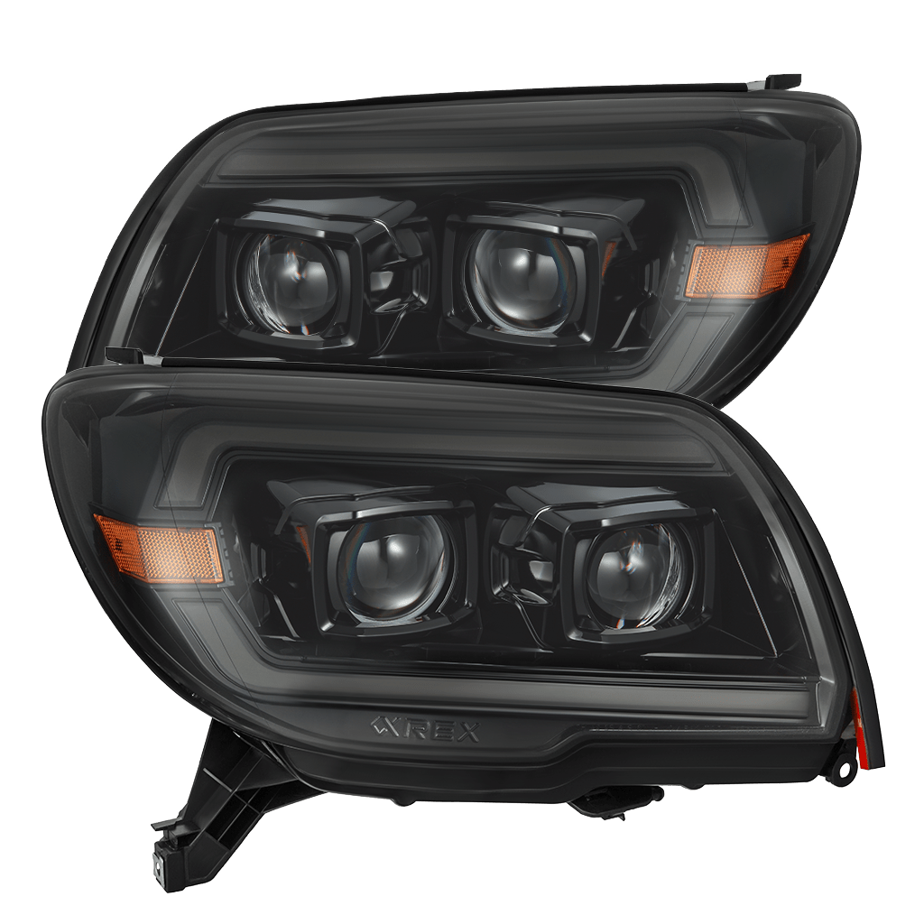 Speed Daddy C-Tube LED DRL + Sequential Signal Projector Headlights For 06-09 RAM – Black/Amber