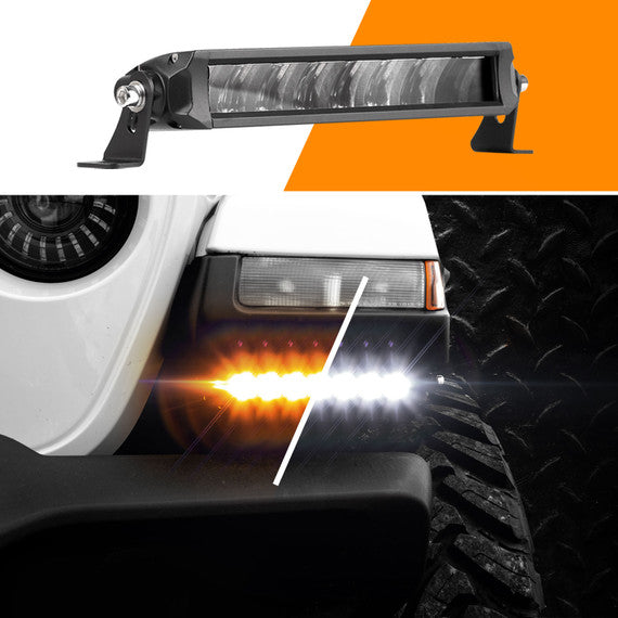 6"-10" Fog + Strobe LED Razor SAE Light Bar Add-on Without Switch+Wire