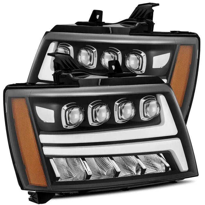 PRE-ORDER: 07-14 Chevrolet Tahoe/Suburban/07-13 Avalanche NOVA-Series LED Projector Headlights Black (ETA mid July)