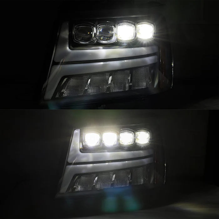 PRE-ORDER: 07-14 Chevrolet Tahoe/Suburban/07-13 Avalanche NOVA-Series LED Projector Headlights Black (ETA mid July)