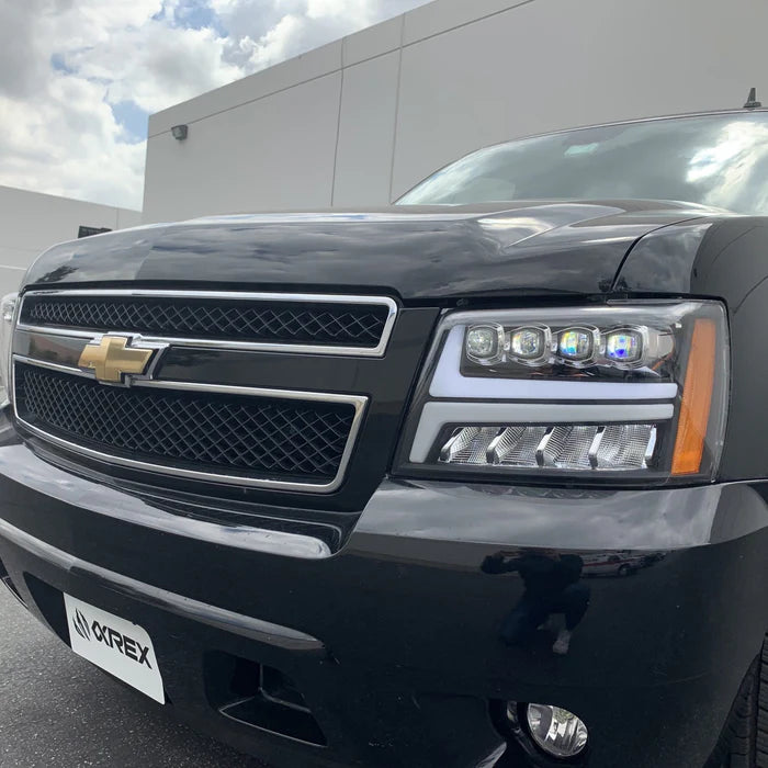 PRE-ORDER: 07-14 Chevrolet Tahoe/Suburban/07-13 Avalanche NOVA-Series LED Projector Headlights Black (ETA mid July)