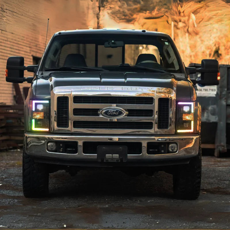 Ford Super Duty: Multicolor Flow Series Morimoto Headlights (2008-2010) | XB Hybrid Morimoto