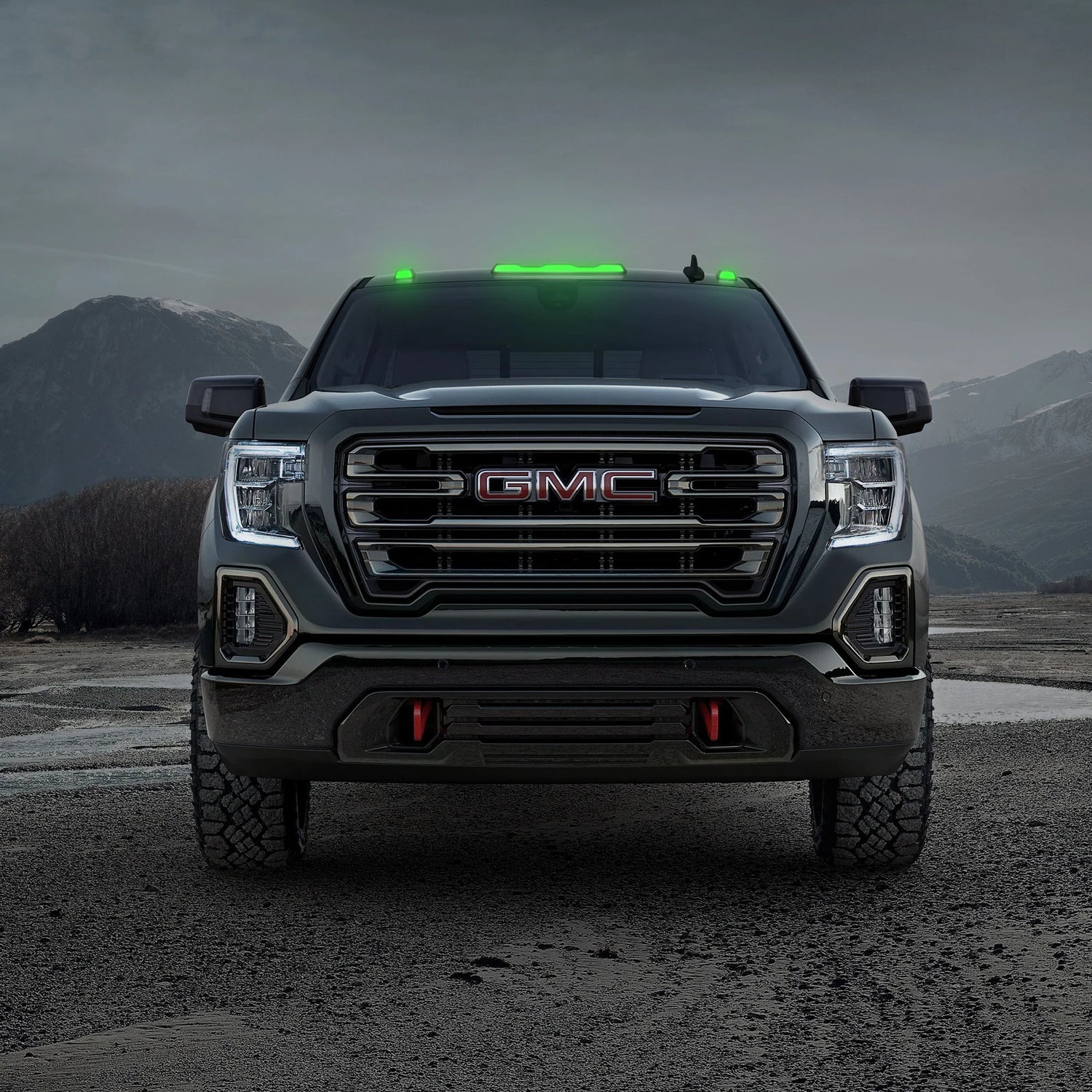 GMC & Chevy 20-25 (4th GEN Body Style) Heavy-Duty (3-Piece Set) Smoked Cab Roof Light Lens with RGB (Multi-Colored) High-Power LED's - (Attn: This cab light kit replaces OEM factory installed cab roof lights)