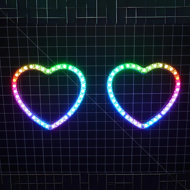 Heart Halo Rings | Multicolor Flow Series