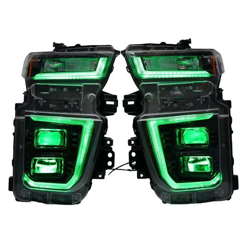 Chevrolet Silverado HD: Multicolor Flow Series Headlights (2020-2023) | XB Hybrid Morimoto