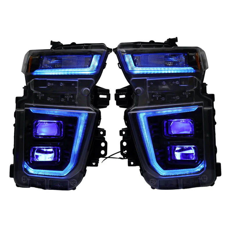 Chevrolet Silverado HD: Multicolor Flow Series Headlights (2020-2023) | XB Hybrid Morimoto