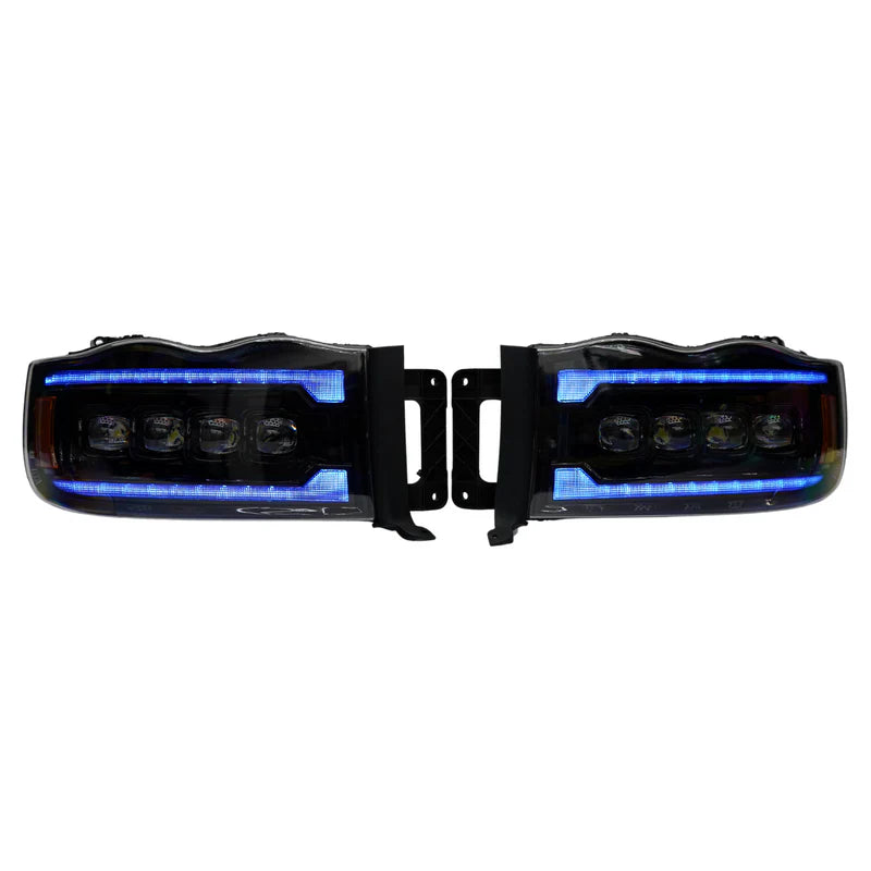 Dodge Ram HD: Multicolor Flow Series NOVA Headlights (2002-2005)