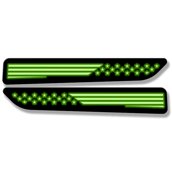 American Flag Hood Badges - Illuminated - Fits 2019-2025 Ram 1500® Sport