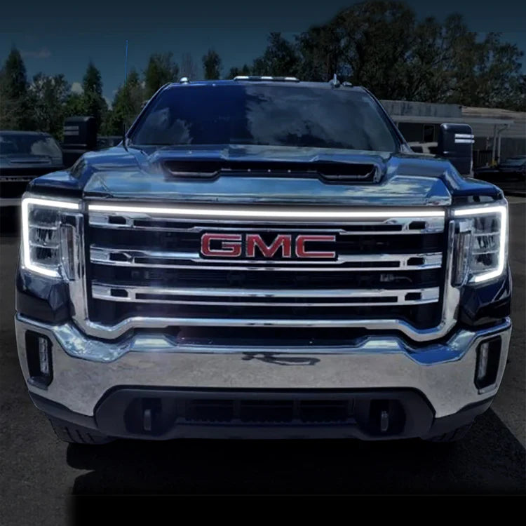 2020-2023 GMC Sierra 2500 SLE LED Grille “Power” Bar – White DRL