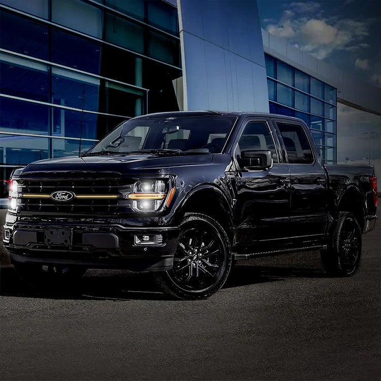 2024 Ford F-150 XLT LED Center-Grille Bar – White DRL Strip