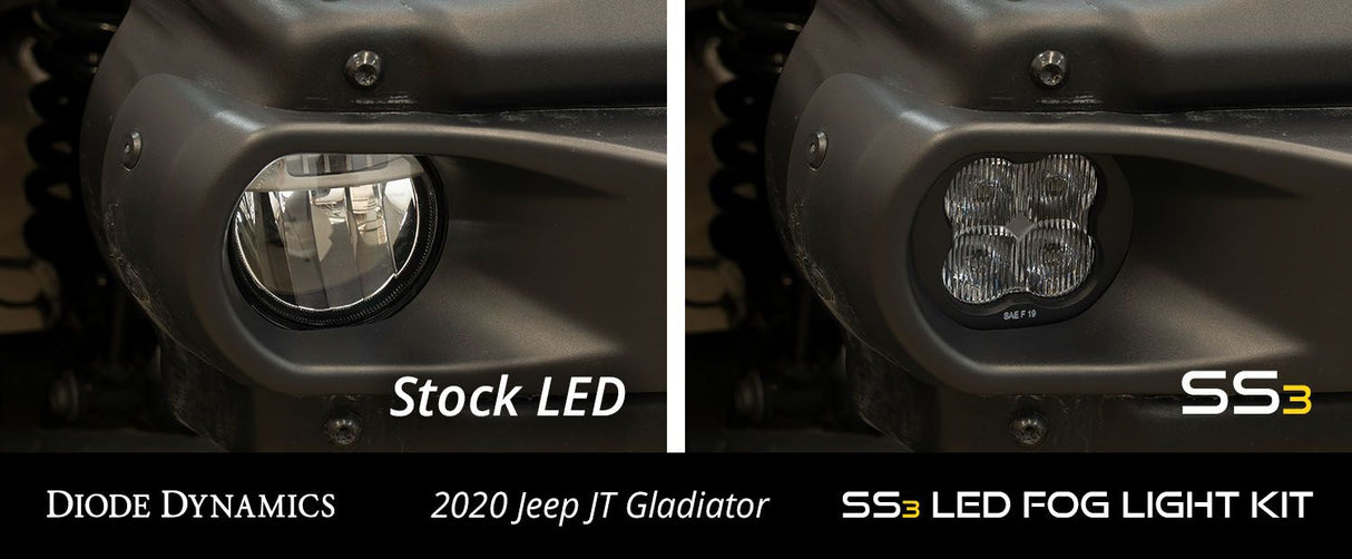 SS3 LED Fog Light Kit for 2020-2025 Jeep Gladiator