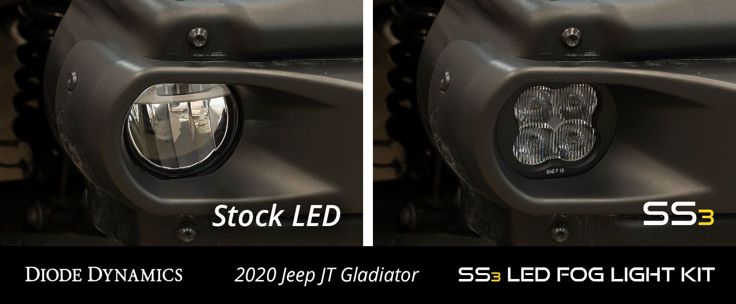 SS3 LED Fog Light Kit for 2020-2025 Jeep Gladiator