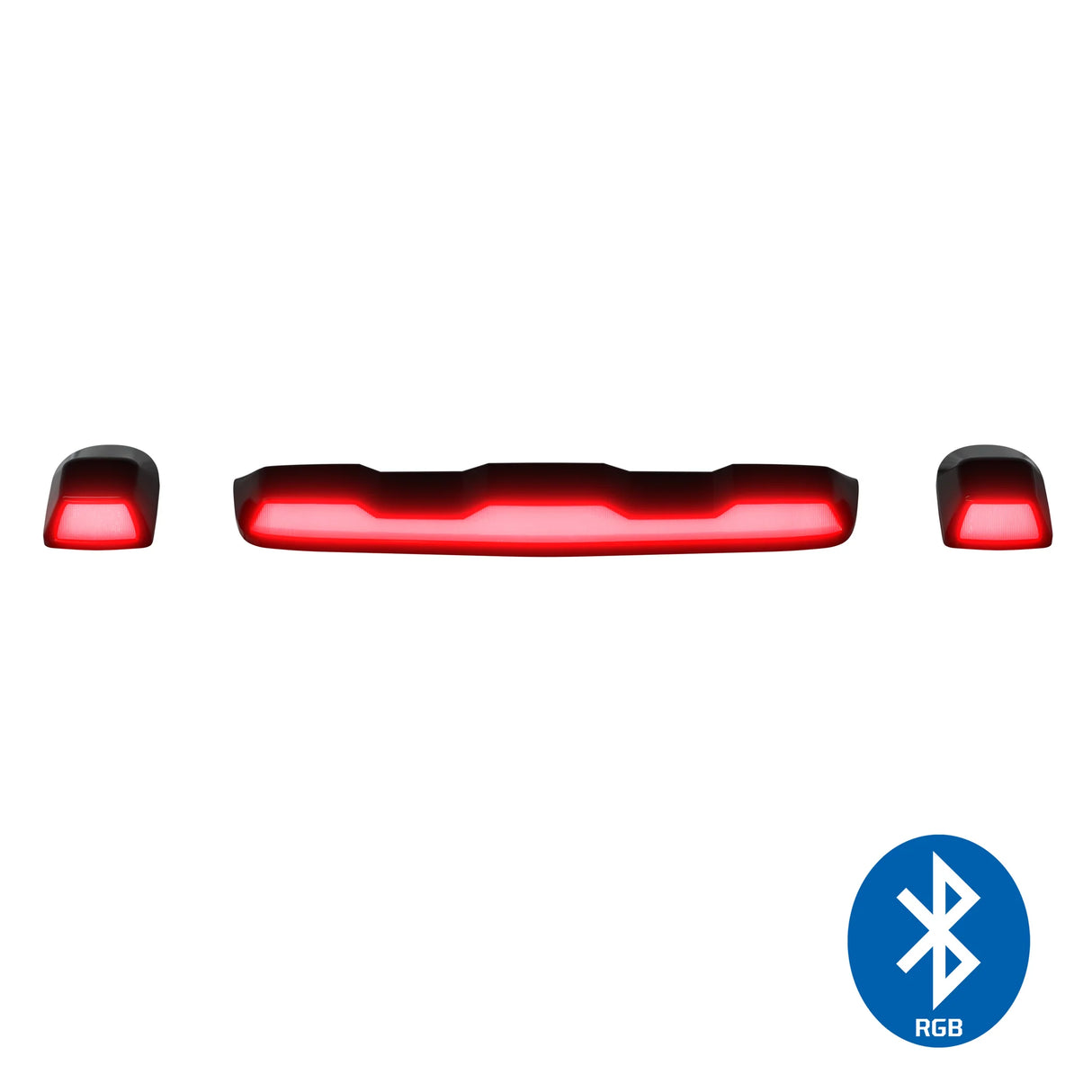 GMC & Chevy 20-25 (4th Gen Body) Heavy-Duty 3-Piece Ultra Bright RGB Multi-Colored LED Cab Roof Lights Bluetooth App (Replaces Factory Cab Lights Only) - CLEAR LENS