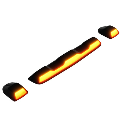 GMC & Chevy 20-24 (4th GEN Body Style) Heavy-Duty (3-Piece Set) Amber Cab Roof Light Lens with Amber LED’s - (Attn: This cab light kit replaces OEM factory installed cab roof lights)