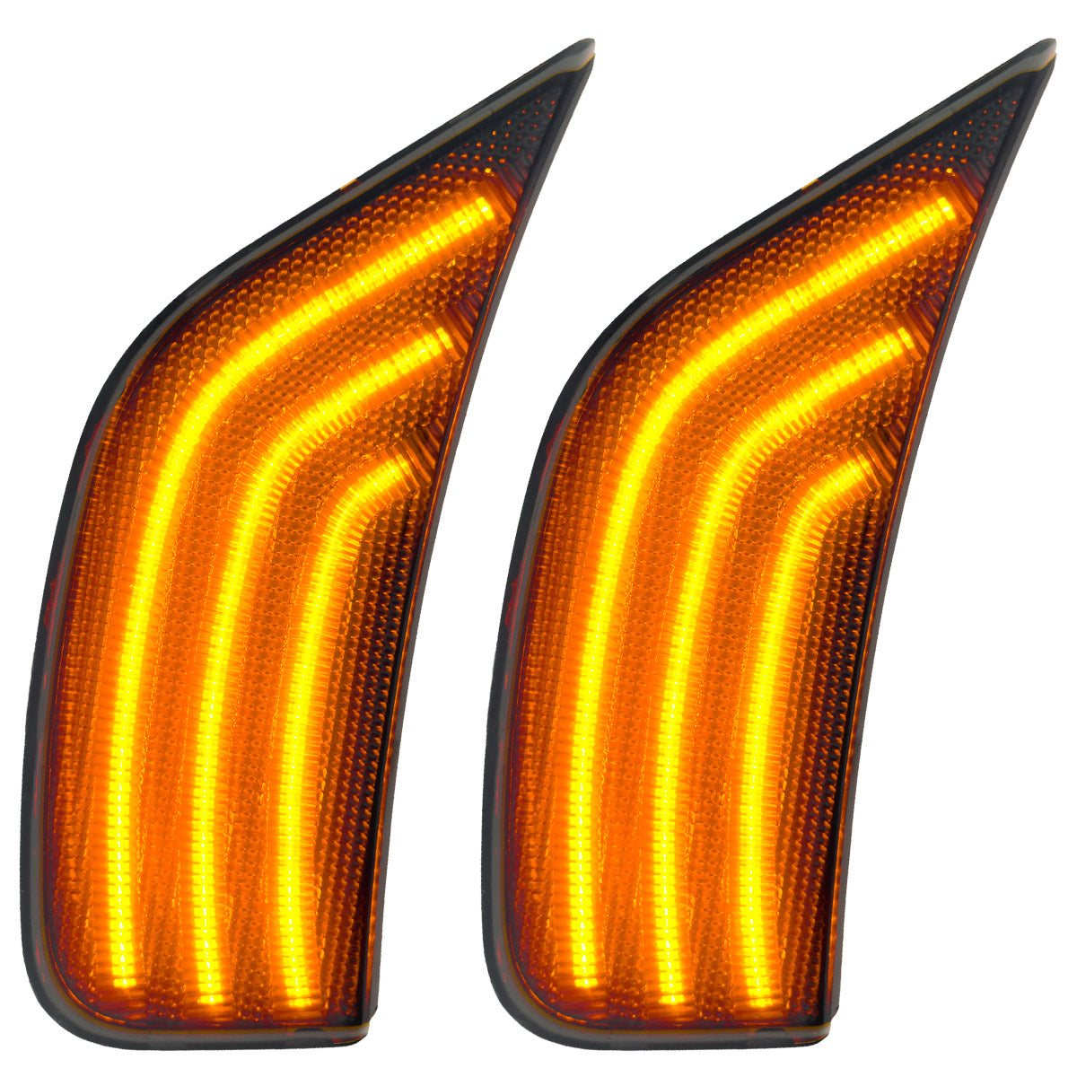 Cadillac 21-24 Escalade & GMC 21-24 Yukon/Yukon XL/Yukon Denali (5th Gen) & 21-24 Chevy Tahoe/Suburban (5th GEN) LED Front Fender Lens White or Amber LEDs - Smoked or Clear Lens