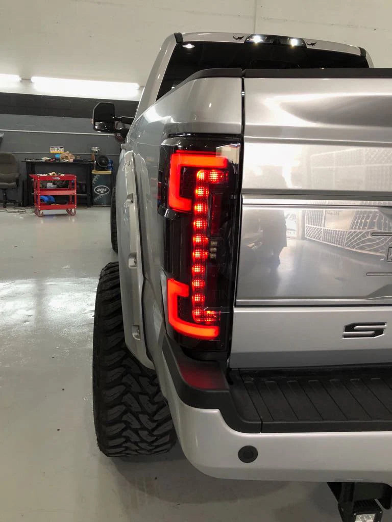 Ford Super Duty F250/350/450/550 17-19 (Replaces OEM LED) Tail Lights OLED in Red