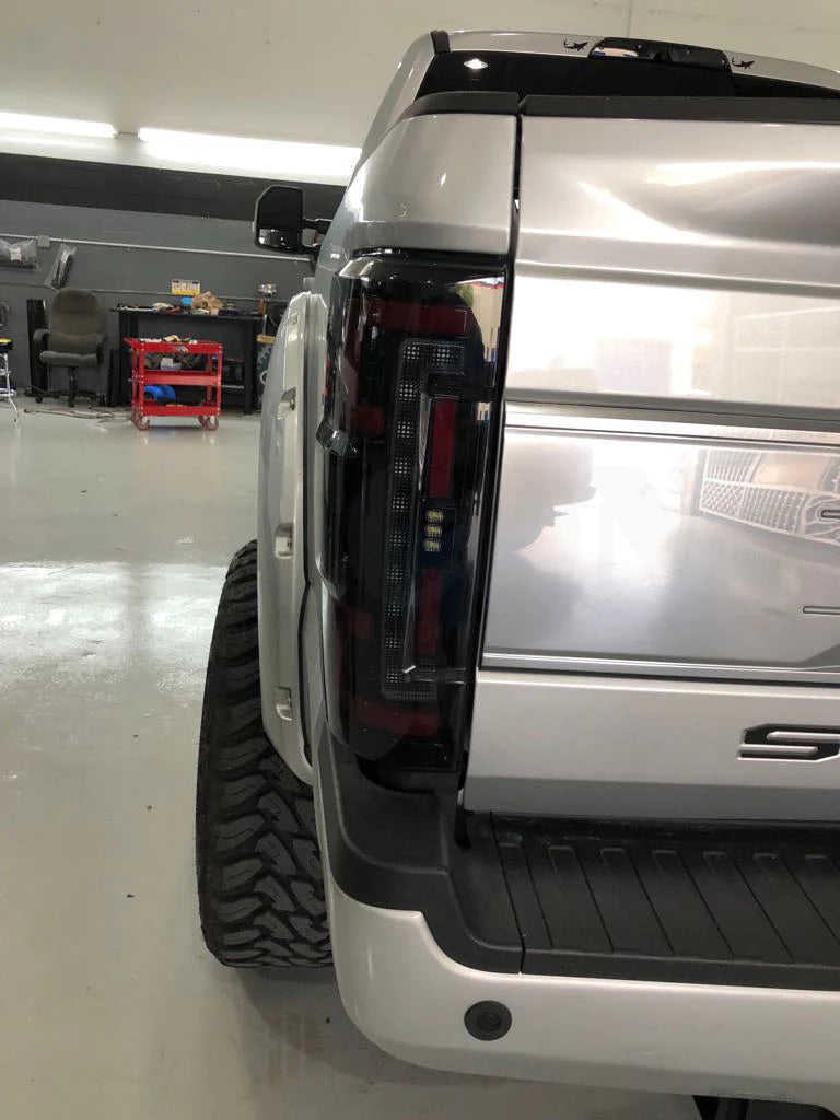 Ford Super Duty 17-19 Ultra Bright OLED Tail Lights (Replaces Factory/OEM LED) - SMOKED RED