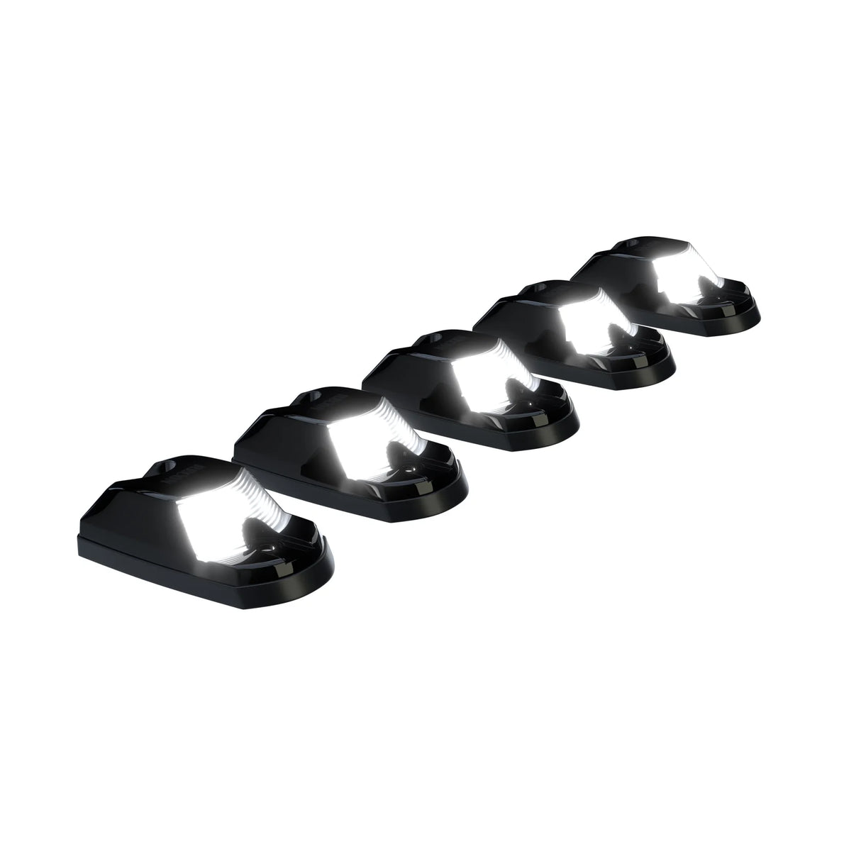 Ford 17-25 Superduty (5-Piece Set) Smoked Cab Roof Light Lens with RGB (Multi-Colored) High-Power LED's (FRESH INSTALL)