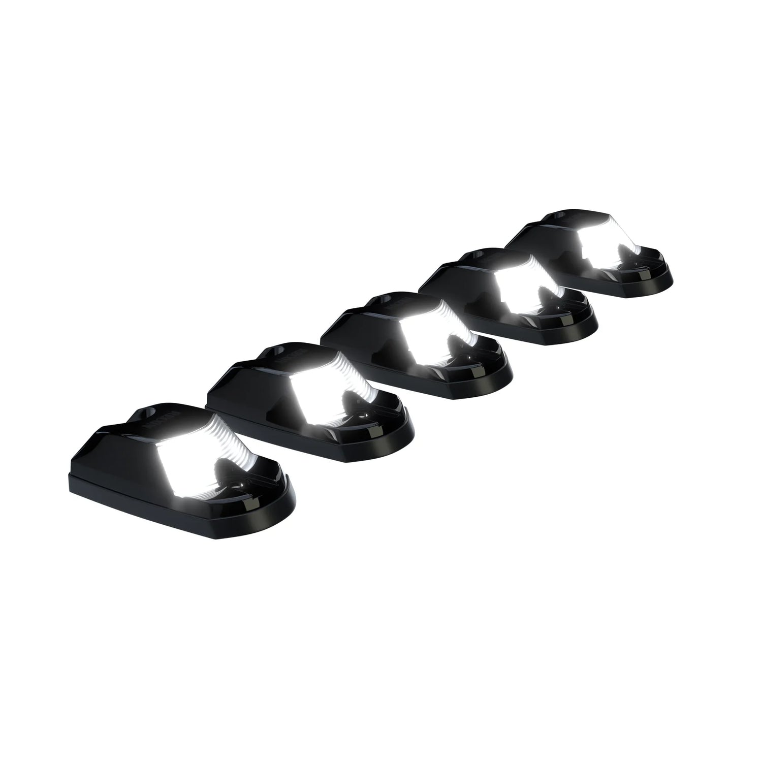 Ford 17-25 Superduty (5-Piece Set) Smoked Cab Roof Light Lens with RGB (Multi-Colored) High-Power LED's (FRESH INSTALL)