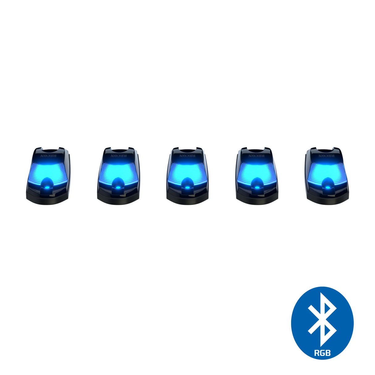 Ford 17-25 Superduty (5-Piece Set) Smoked Cab Roof Light Lens with RGB (Multi-Colored) High-Power LED's (FRESH INSTALL)