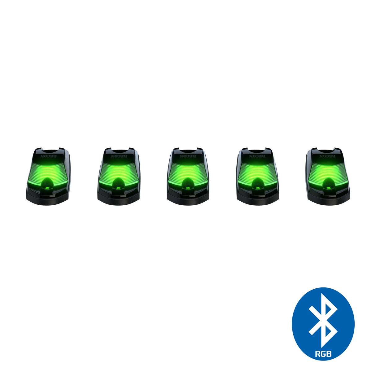 Ford 17-25 Superduty (5-Piece Set) Smoked Cab Roof Light Lens with RGB (Multi-Colored) High-Power LED's (FRESH INSTALL)