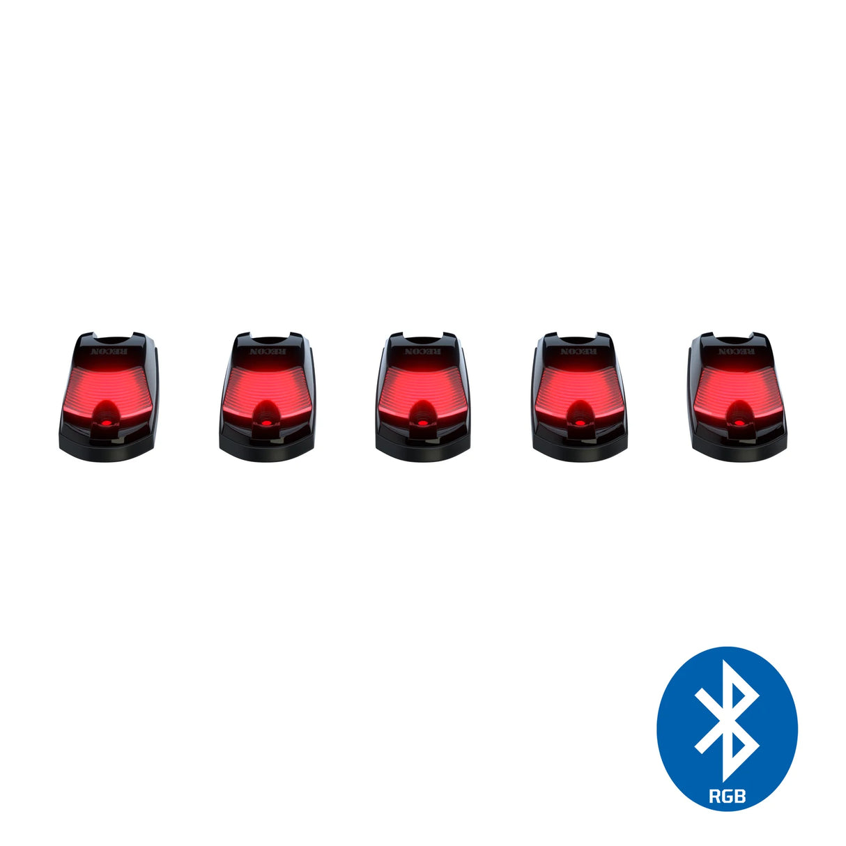Ford 17-25 Superduty (5-Piece Set) Smoked Cab Roof Light Lens with RGB (Multi-Colored) High-Power LED's (FRESH INSTALL)