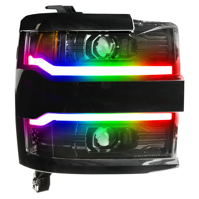 Chevrolet Silverado HD: Multicolor Flow Series Headlights (2015-2019) | XB Morimoto