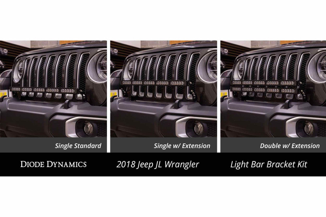 2018-2025 Jeep JL Wrangler Bumper LED Lightbar Kit