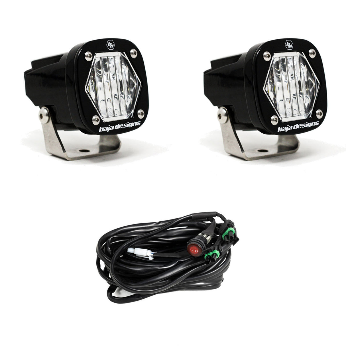 S1 Black LED Auxiliary Light Pod Pair - Universal