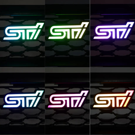 STI LED Badge: Multicolor Flow (2010-2023) | Lit Logos