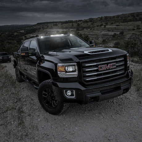 GMC & Chevy 20-25 (4th GEN Body Style) Heavy-Duty (3-Piece Set) Clear Cab Roof Light Lens with RGB (Multi-Colored) High-Power LED's - (Attn: This cab light kit replaces OEM factory installed cab roof lights)