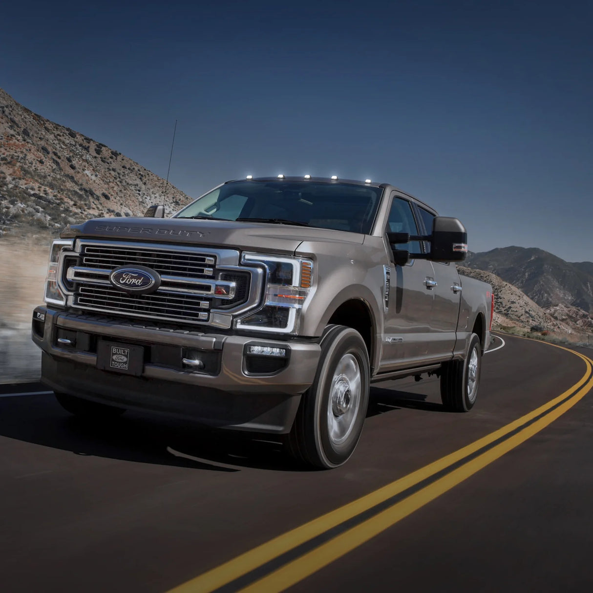 Ford 17-25 Superduty (5-Piece Set) Smoked Cab Roof Light Lens with RGB (Multi-Colored) High-Power LED's (FRESH INSTALL)