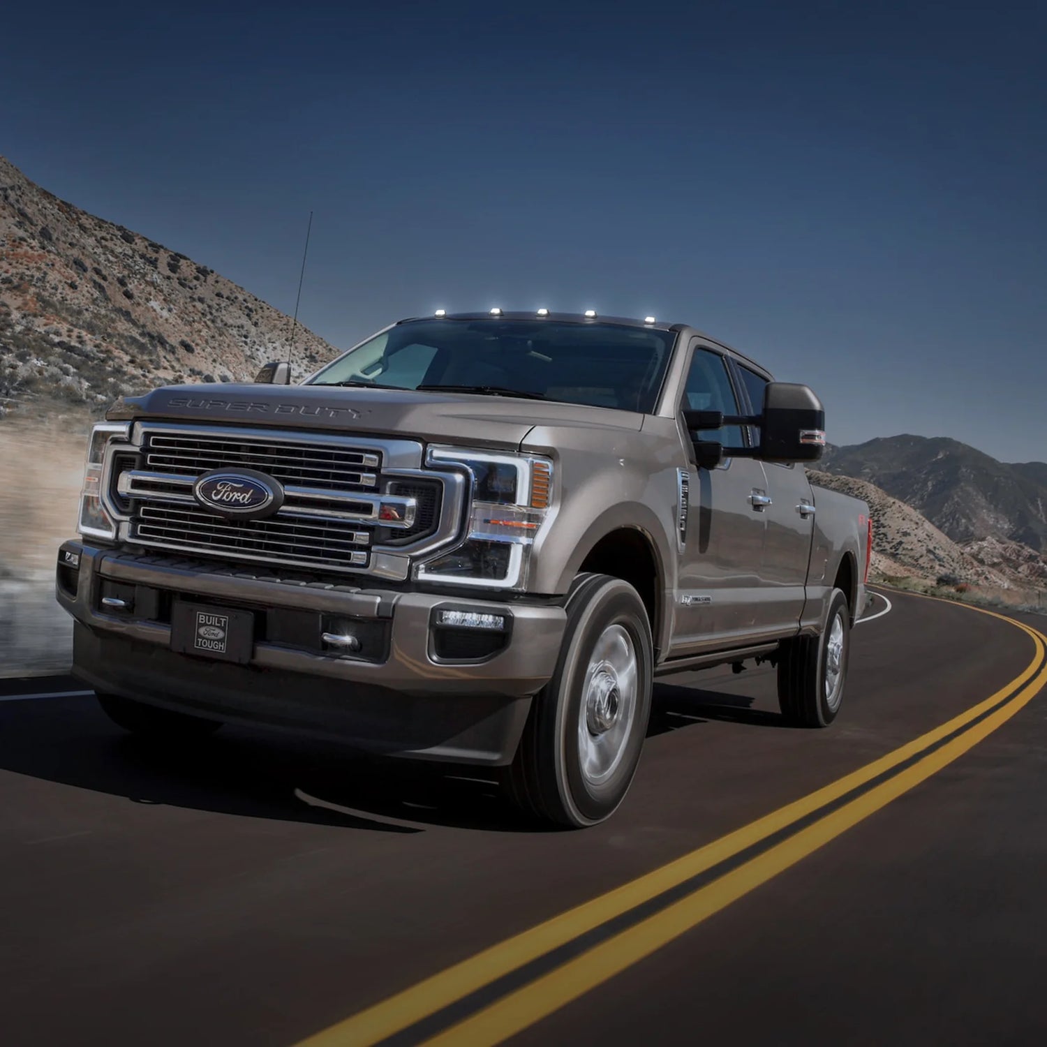 Ford 17-25 Superduty (5-Piece Set) Smoked Cab Roof Light Lens with RGB (Multi-Colored) High-Power LED's (FRESH INSTALL)