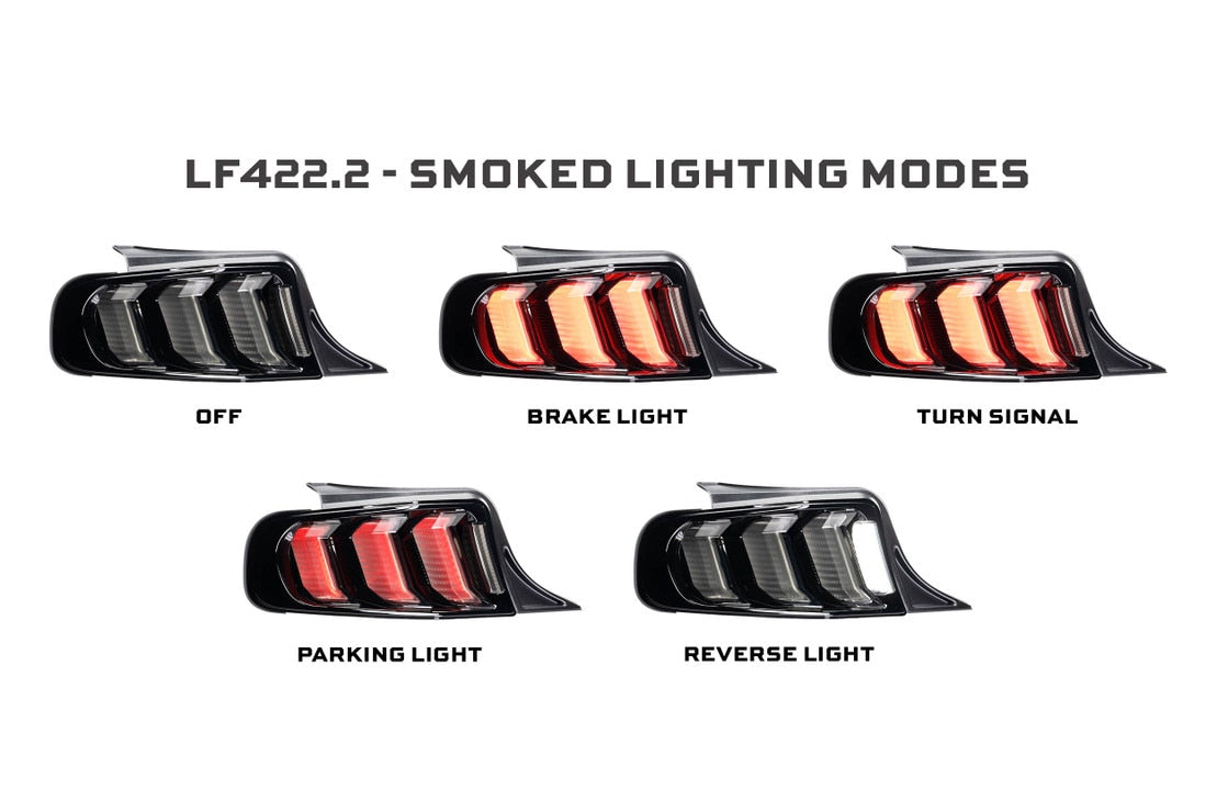 13-14 FORD MUSTANG FACELIFT XB LED TAIL LIGHTS (SMOKED)