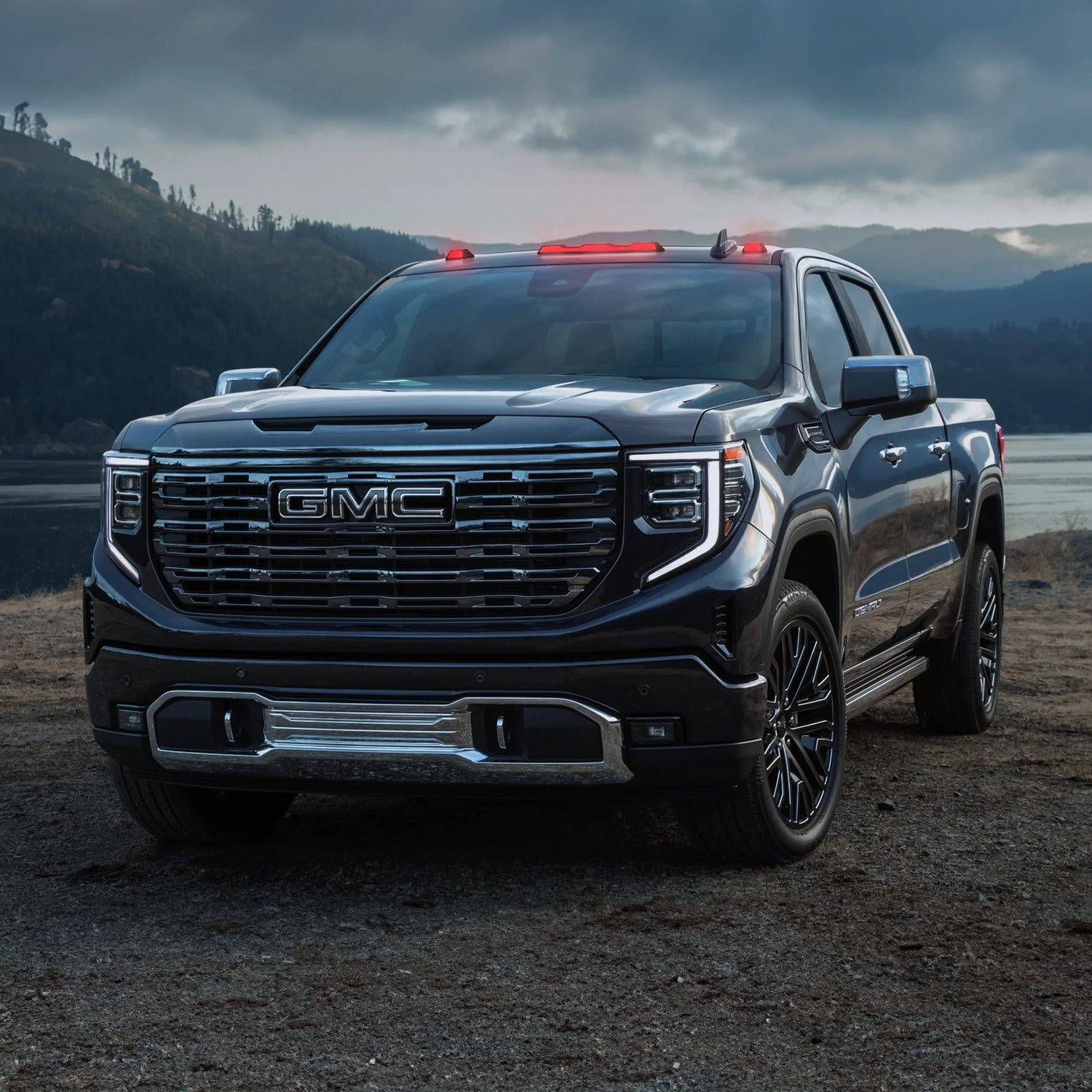GMC & Chevy 20-25 (4th GEN Body Style) Heavy-Duty (3-Piece Set) Smoked Cab Roof Light Lens with RGB (Multi-Colored) High-Power LED's - (Attn: This cab light kit replaces OEM factory installed cab roof lights)
