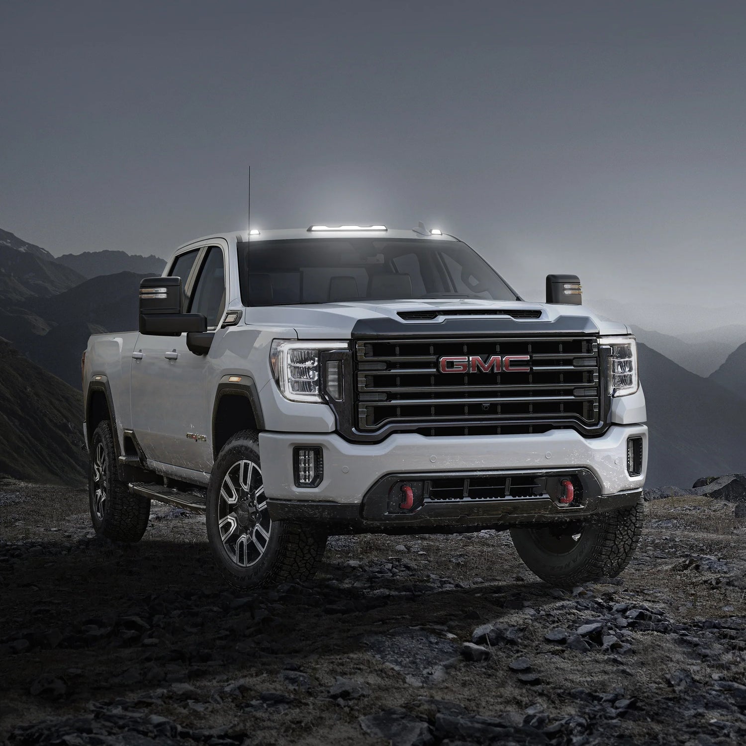 GMC & Chevy 20-25 (4th GEN Body Style) Heavy-Duty (3-Piece Set) Smoked Cab Roof Light Lens with RGB (Multi-Colored) High-Power LED's - (Attn: This cab light kit replaces OEM factory installed cab roof lights)