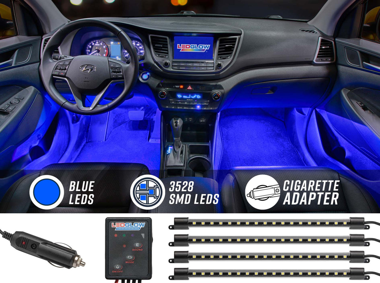 4pc Blue LED Interior Lighting Kit
