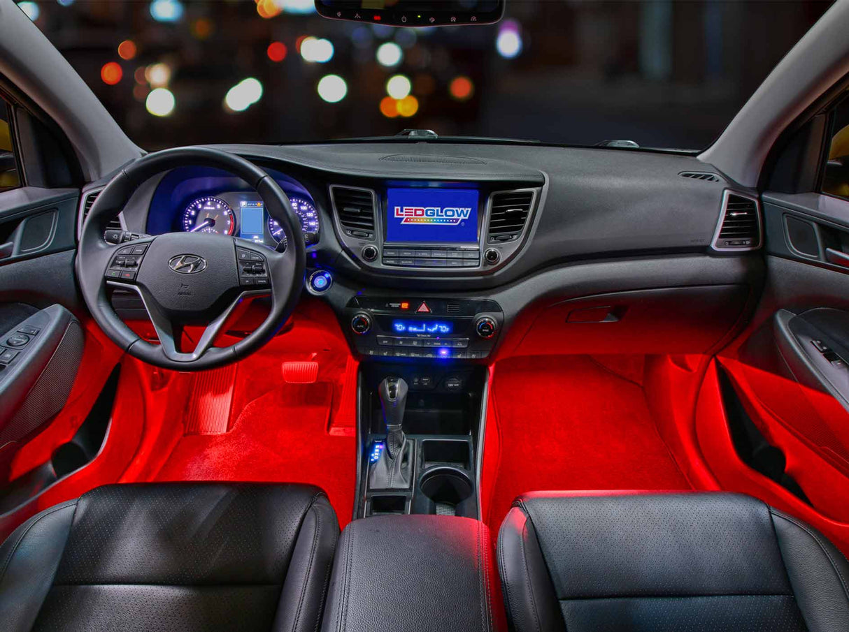 4pc Red LED Interior Lighting Kit