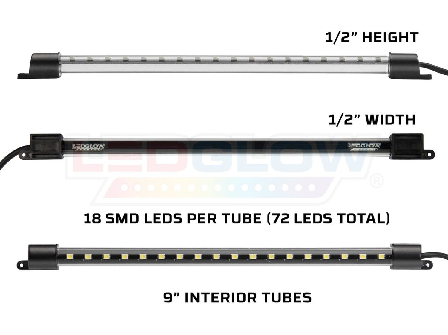 4pc White LED Interior Lighting Kit