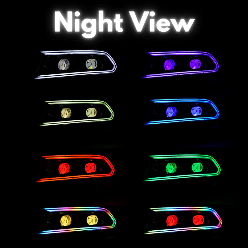 Dodge Charger: Multicolor Flow Series LUXX-Series LED Projector Headlights (2015-2023)