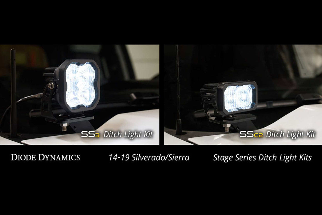 STAGE SERIES BACKLIT DITCH LIGHT POD KIT: 14-19 SILVERADO/SIERRA