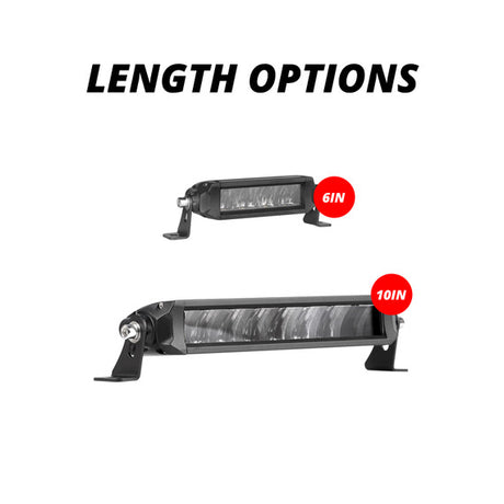 6"-10" Fog + Strobe LED Razor SAE Light Bar Add-on Without Switch+Wire