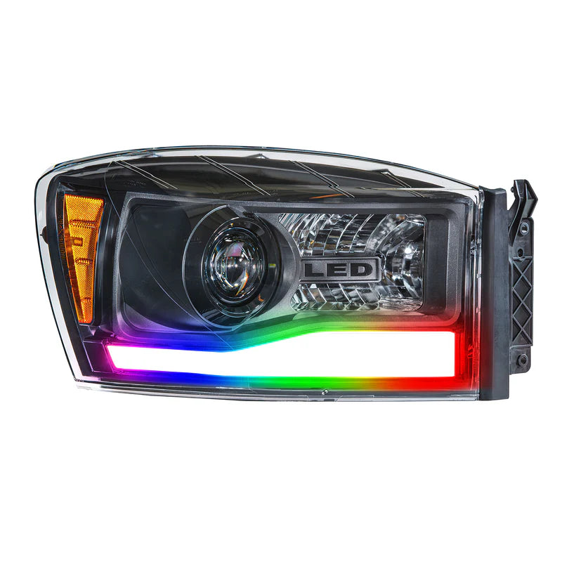 Dodge Ram Multicolor Flow Series Headlights (2006-2008) | XB Hybrid Morimoto