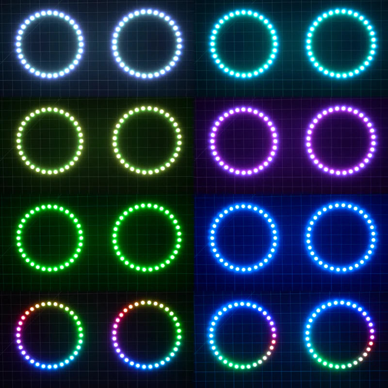 Multicolor LED Halo Rings | choose size