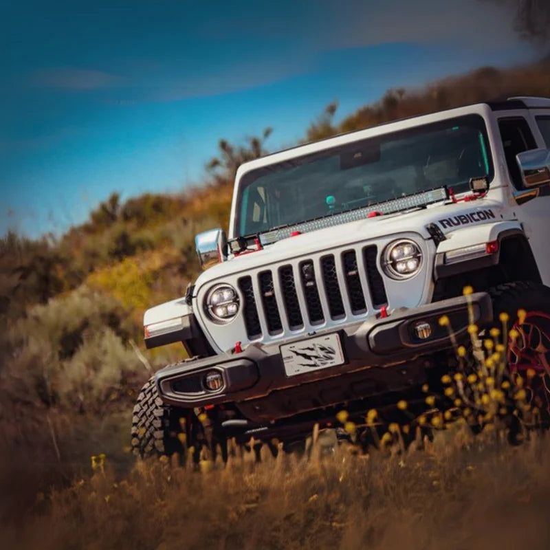 Jeep Wrangler JL/Gladiator JT: Multicolor Flow Series Alphablack Nova-Series Headlights (2018-2025) | Alpharex