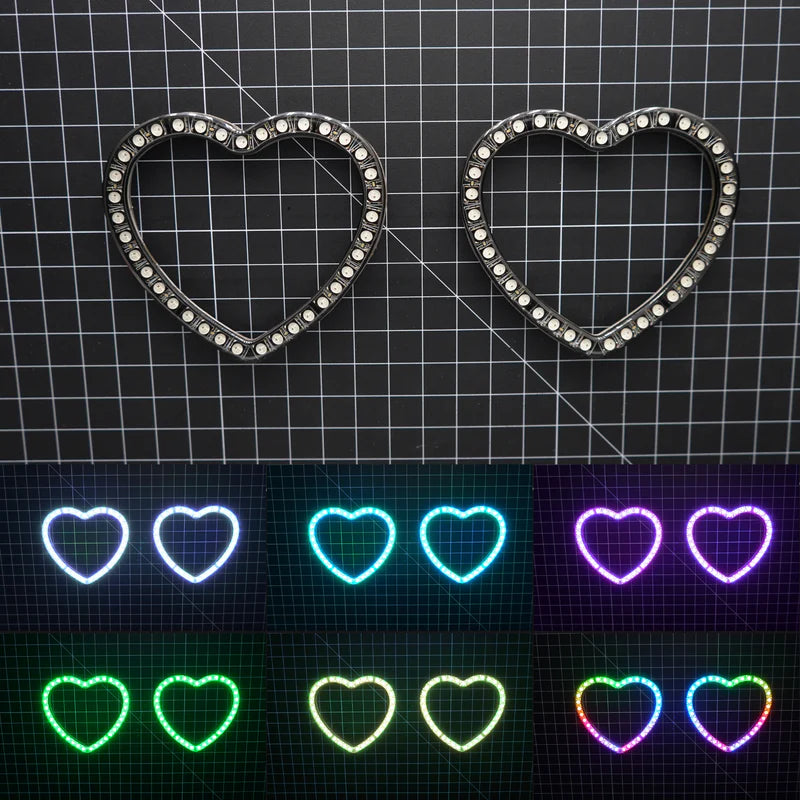Heart Halo Rings | Multicolor Flow Series