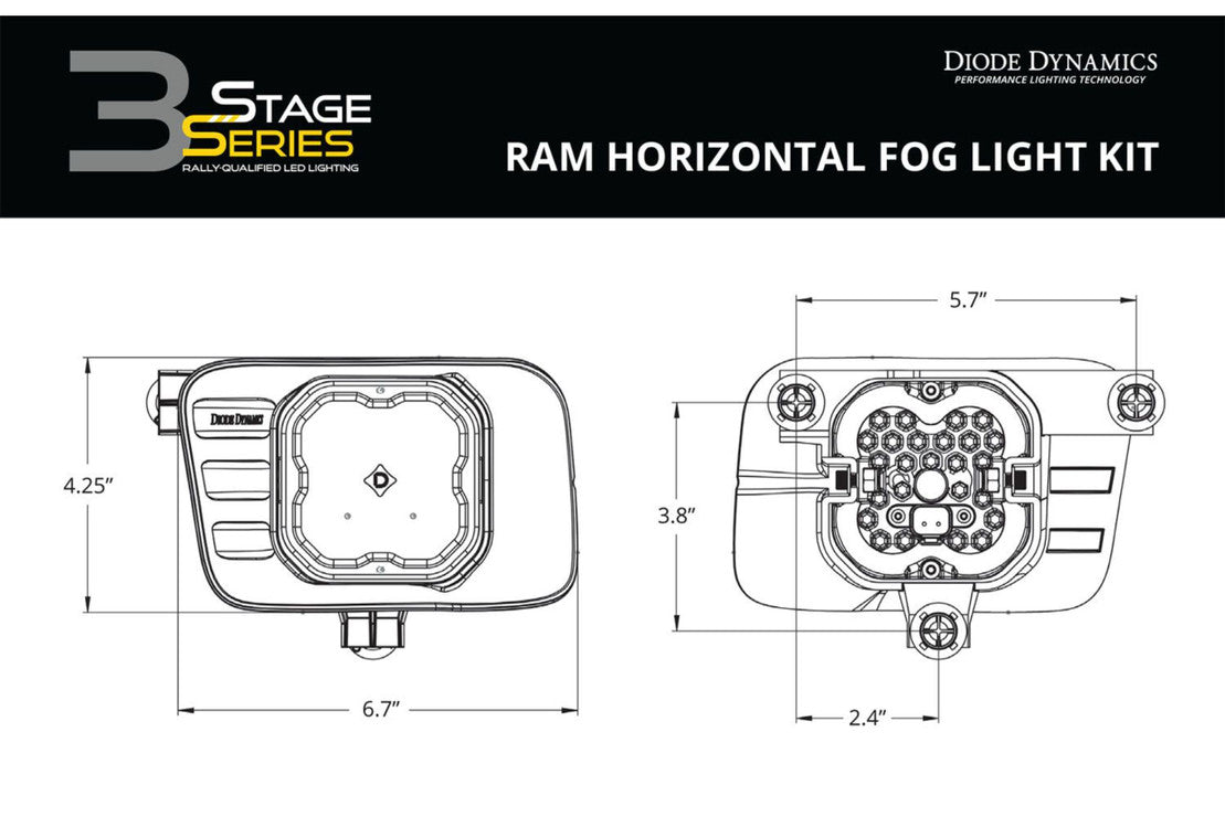 SS3 LED Fog Light Kit for 2009-2012 Ram 1500