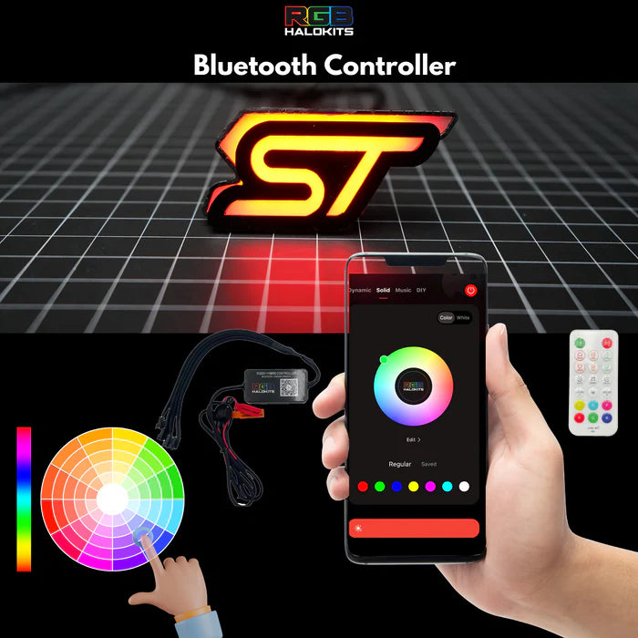 ST : Illuminated Multicolor Flow LED Badge | Lit Logos