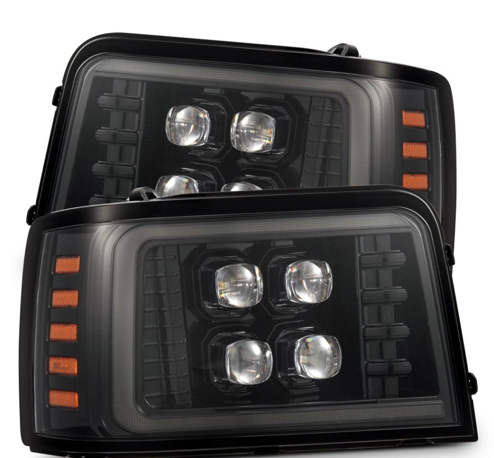 92-96 Ford F-Series/Bronco NOVA-Series LED Projector Headlights Alpha-Black
