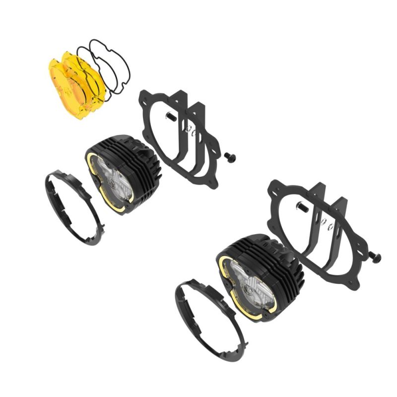 FLEX ERA® 3 Dual Mode SAE Fog LED Light Pods - 2-Light Master Kit - Jeep JK/JL/JT Plastic Bumpers